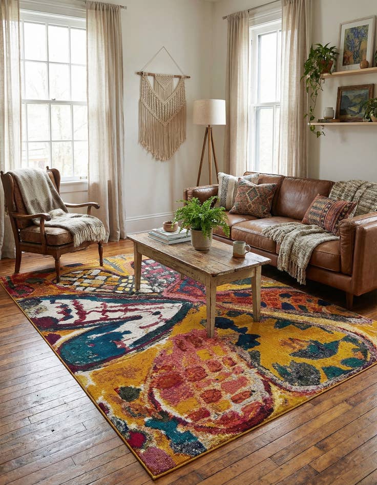 Detail image of 7' 10 x 10'  Washable Haerfest Rug