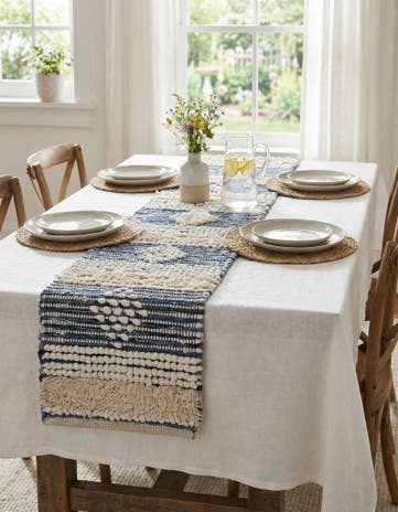 1' 2 x 4' 1 Hand Woven Cotton Chindi Table Runner Rug