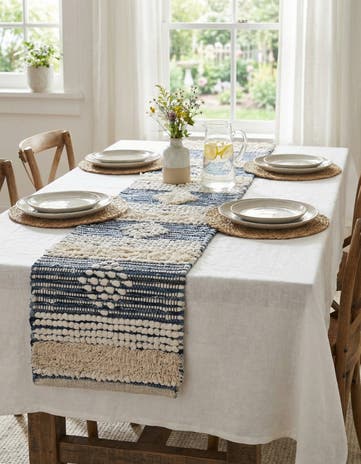 1' 2 x 4' 1 Hand Woven Cotton Chindi Table Runner Rug
