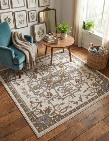 Ivory Grand Tradition Square Rug