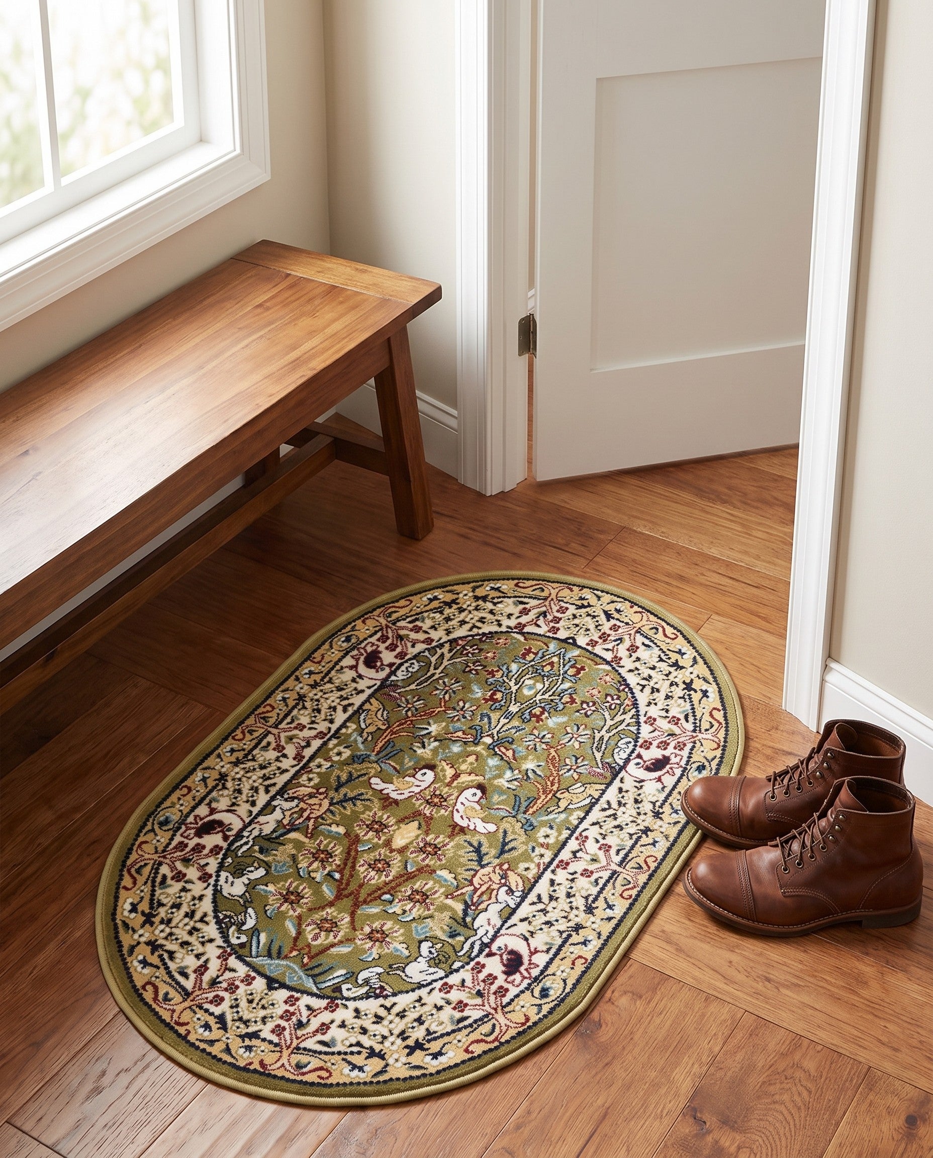 60cm x 95cm Nain Design Oval Rug