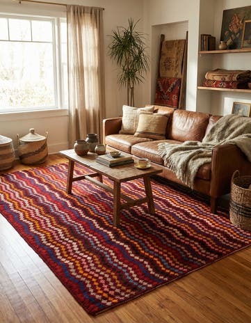 6' 9 x 9' 4 Hand Knotted Balouch Wool Rug