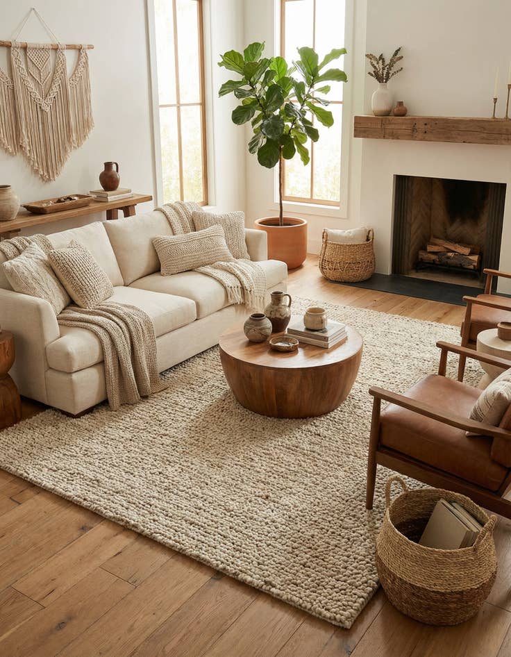 Detail image of  6' 1 x 9'  Hand Woven Haka Deluxe Shag Rug