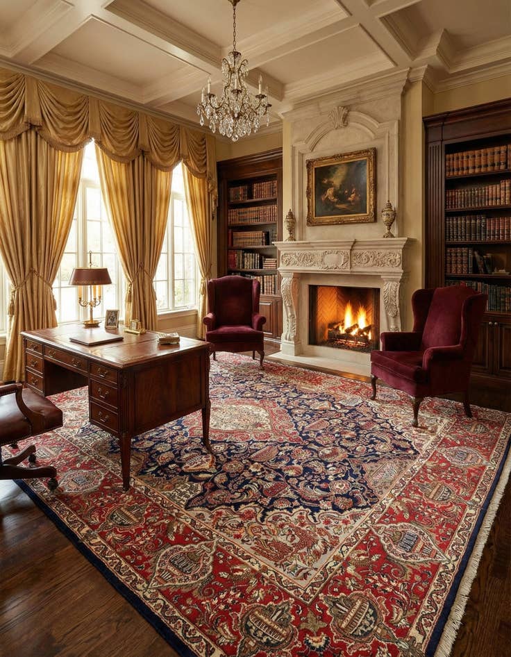 Detail image of 9' 6 x 12' 6 Kashmar Wool Rug