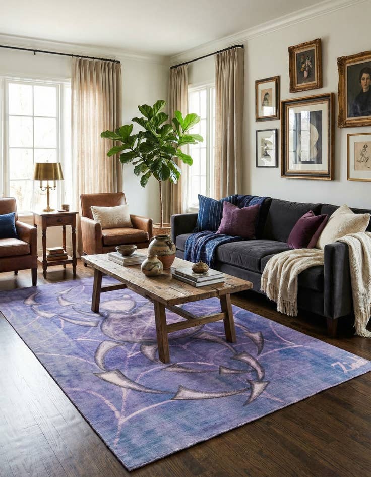 Detail image of 5' 8 x 10'  Hand Knotted Ultra Vintage Persian Wool Rug