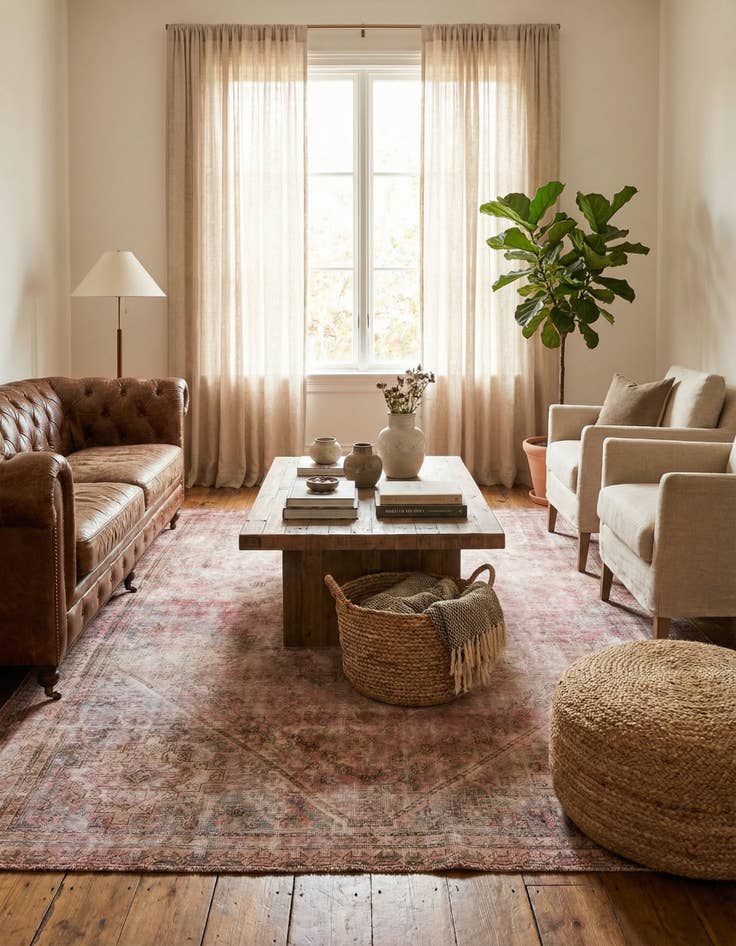 Detail image of  6' 8 x 9' 2  Hand Knotted Ultra Vintage Persian Wool Rug