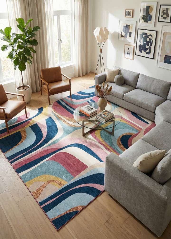 10' x 14' Easy-Clean Modern Indoor / Outdoor Rug