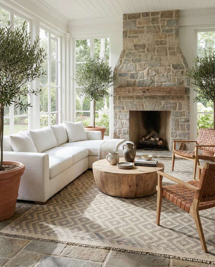 6' 3 x 9' 6 Hand Woven Kilim Maymana Wool Rug