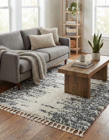 White Serenity Shag Rug