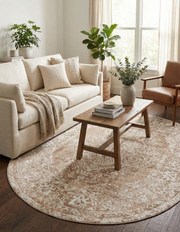 Beige Oxford Oval Rug