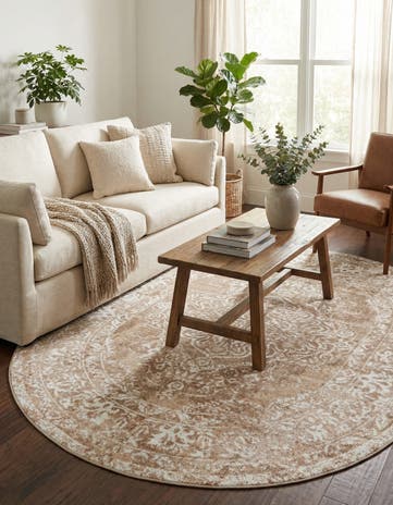 Beige Oxford Oval Rug