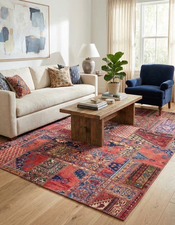 6' 5 x 9' Hand Knotted Ultra Vintage Persian Wool Rug