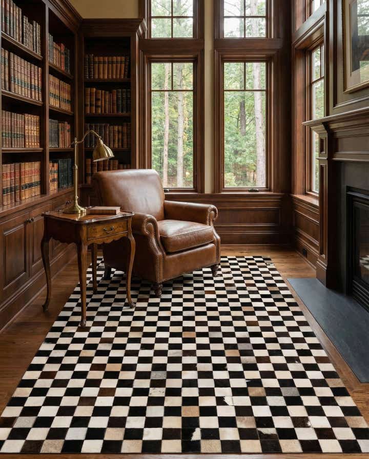 4' 11 x 8' 1 Cowhide - Patchwork Rug