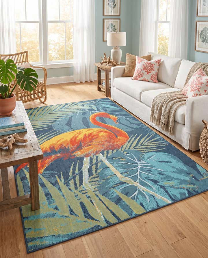 7' x 10' Easy-Clean Coastal Indoor / Outdoor Rug