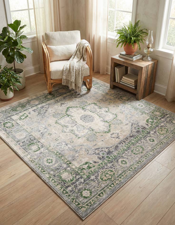 Detail image of 8' x 8' Madeline Vintage Square Rug