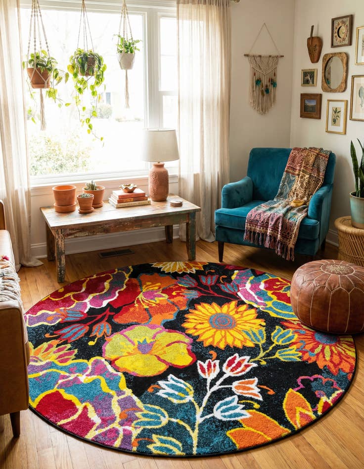 Detail image of 7' x 7' Tuscany Round Rug