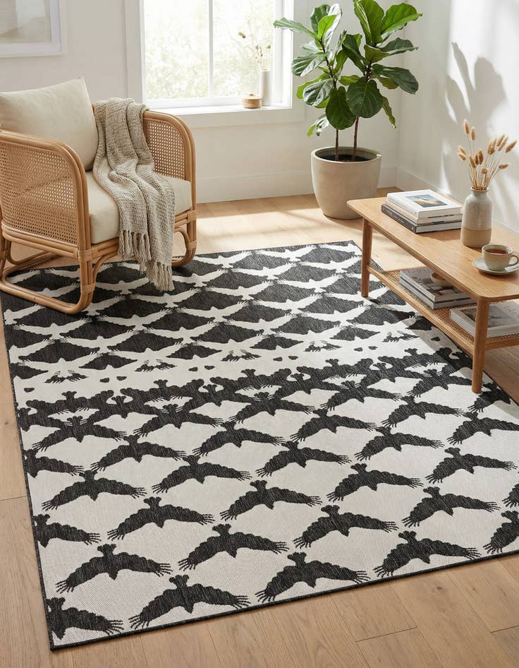 Detail image of 7' 10 x 10' Washable Modern Indoor / Outdoor Rug