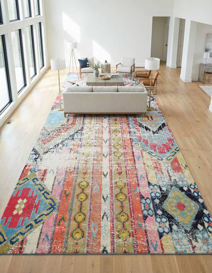 Detail image of 10' 6 x 16' 5  Washable Santa Fe Rug