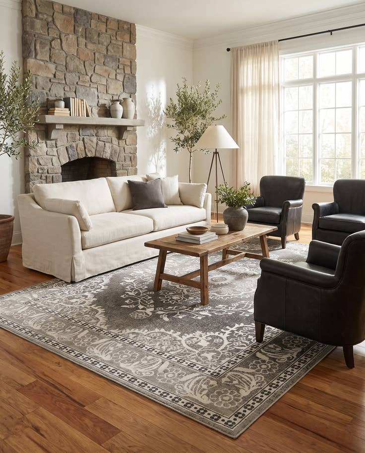 Detail image of 275cm x 365cm Easy-Clean Traditional Indoor / Outdoor Rug
