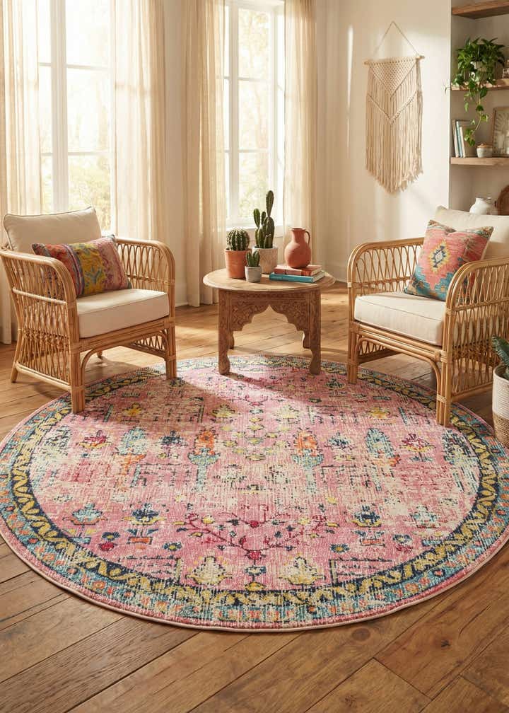 8' x 8' Washable Alta Round Rug