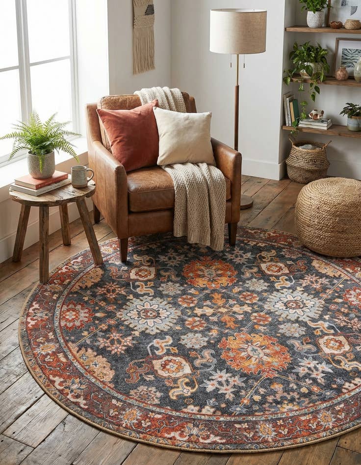 Detail image of 5' 1 x 5' 1 Timeless Round Rug