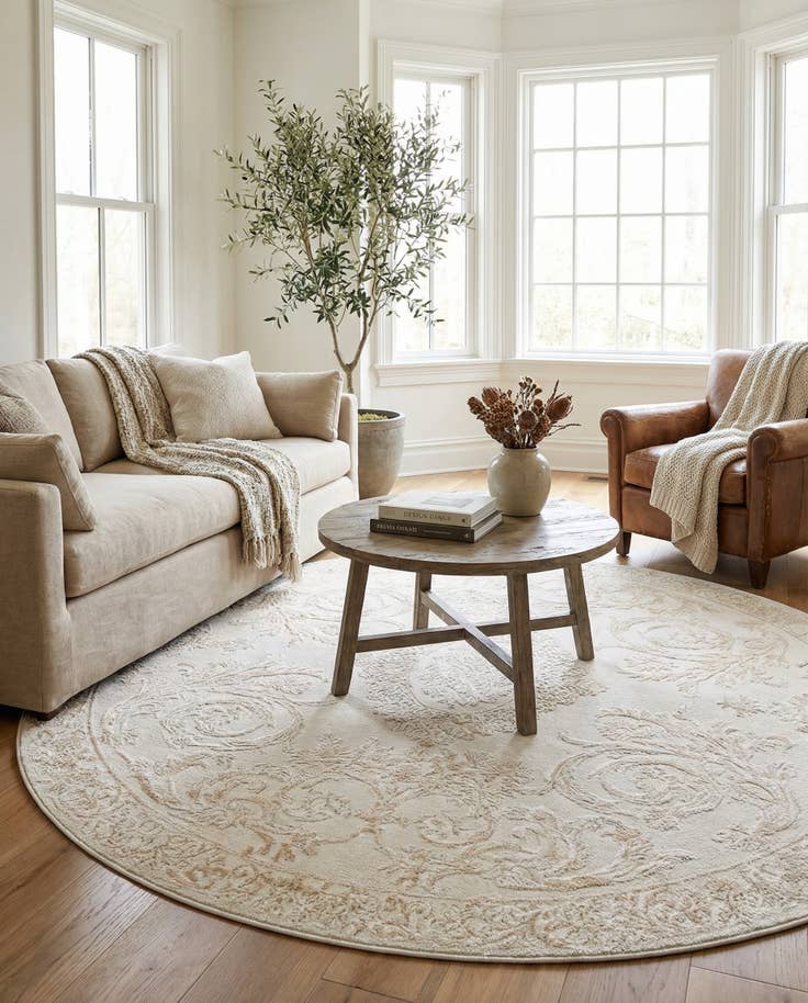 Detail image of 6' x 6' Finsbury Round Rug