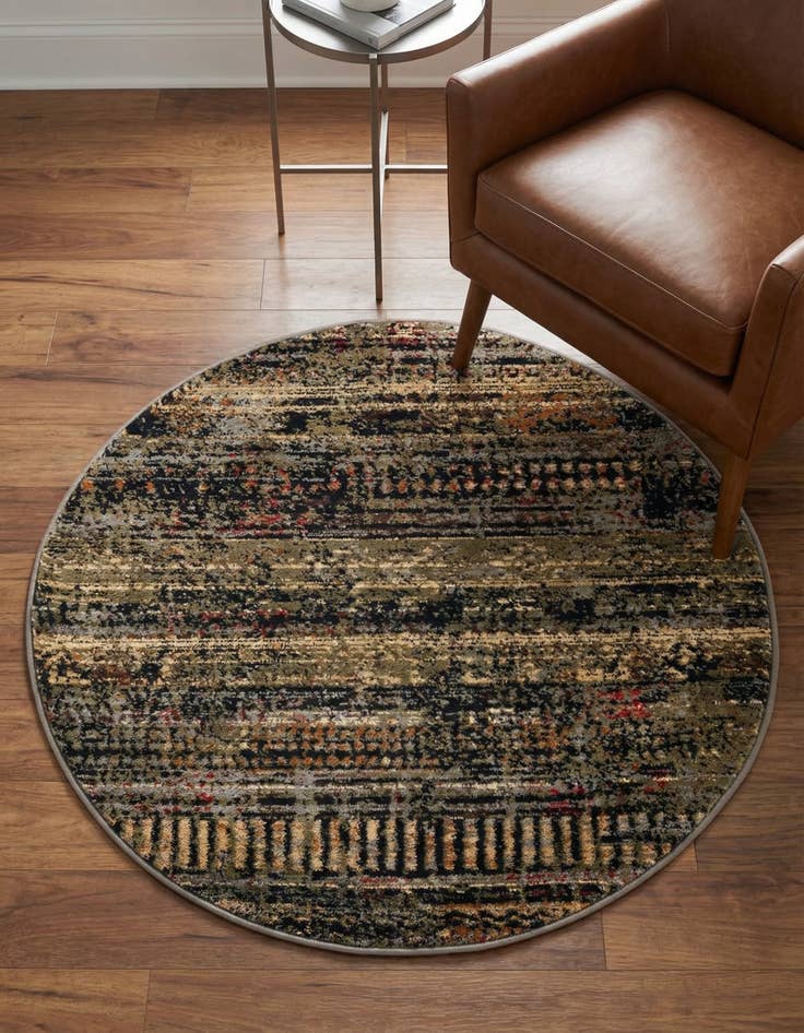 Detail image of 3' x 3' Saturn Round Rug