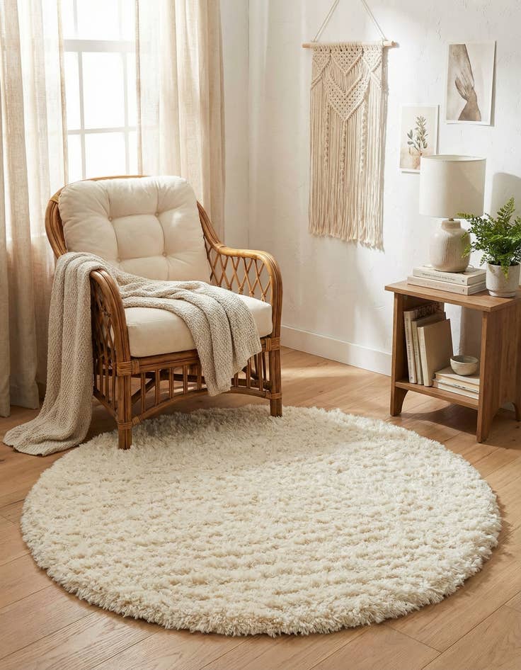 Detail image of 5' x 5' Infinity Shag Round Rug