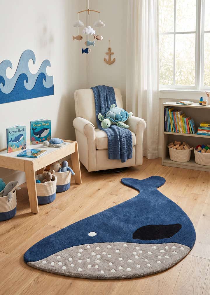 4' 1 x 6' 1 Playtime Kids Wool Freeform Rug
