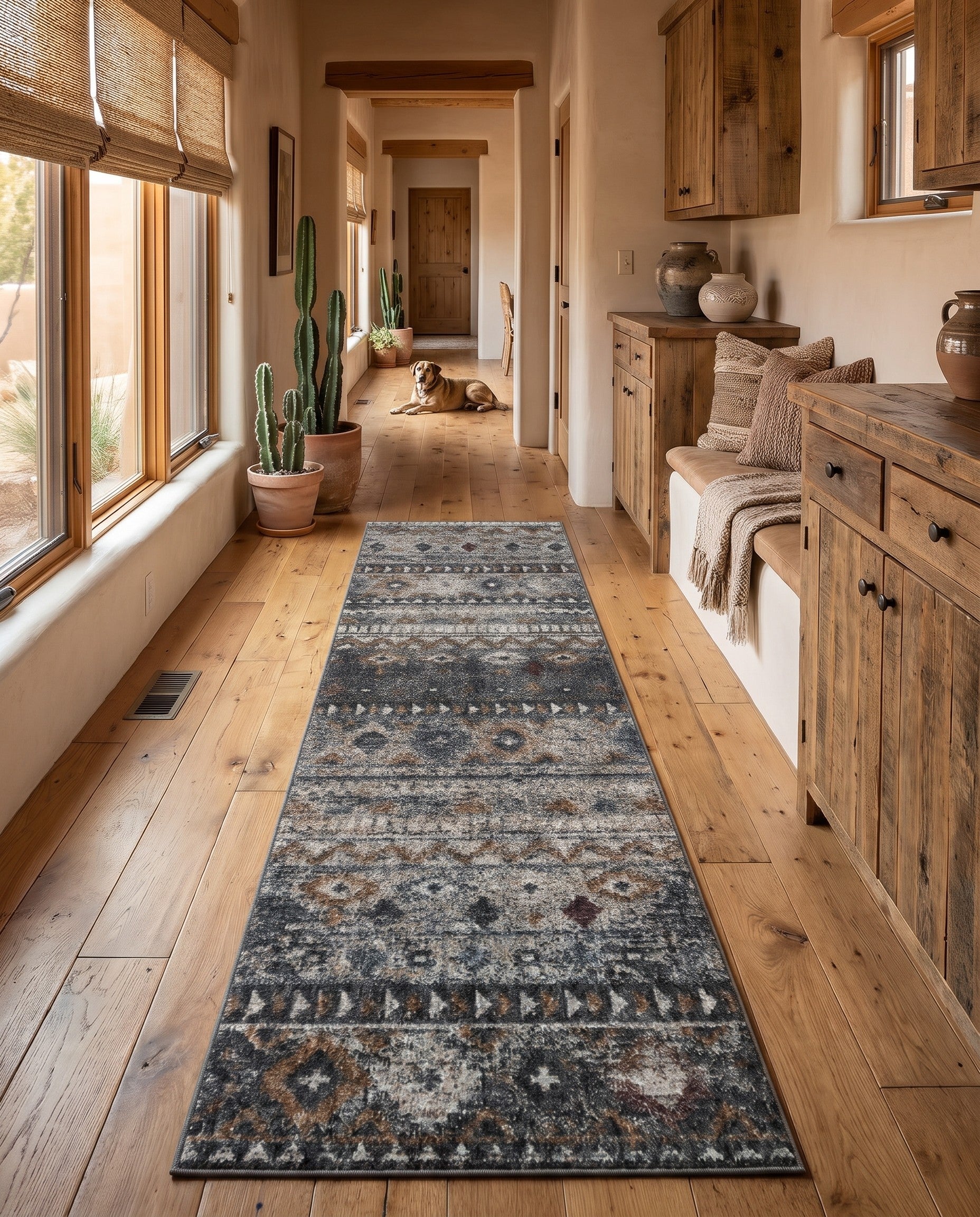 80cm x 305cm Eco Southwestern Runner Rug