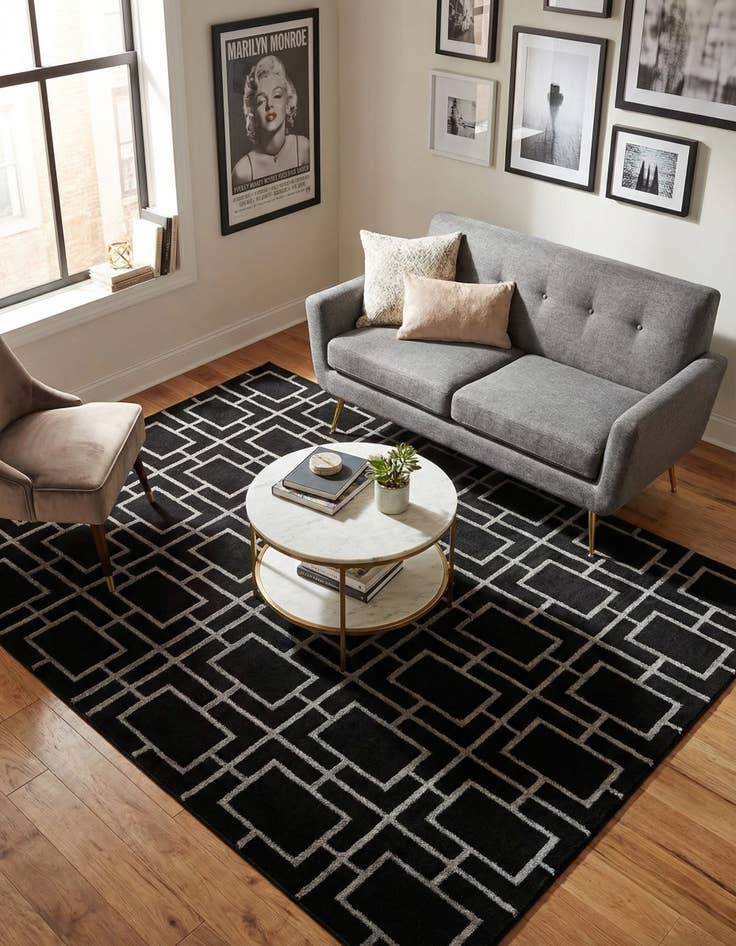 Detail image of 5' 3 x 7'  Marilyn Monroe&trade; Glam Deco Rug