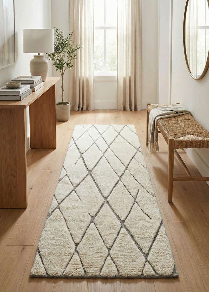 2' x 6' 1 Hand Knotted Atlas Moroccan Wool Runner Rug