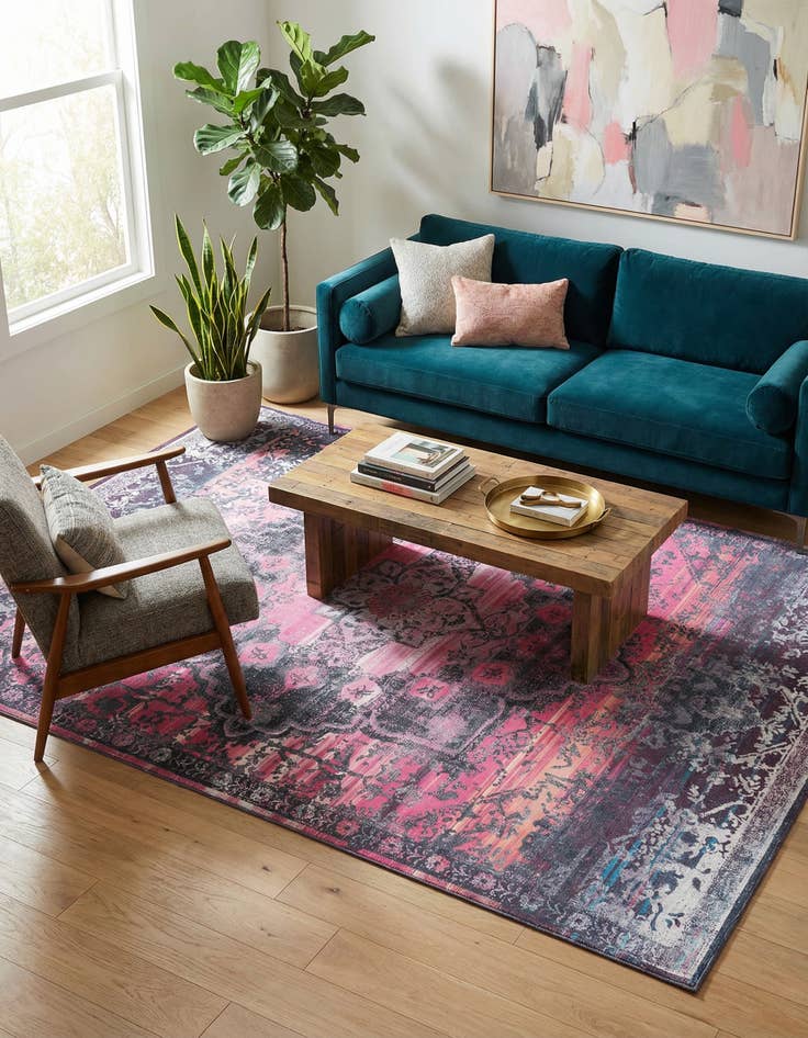 Detail image of 7' 10 x 11' Washable Francesca Rug