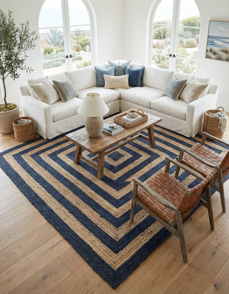 Detail image of 10' x 10' Handmade Braided Jute Square Rug