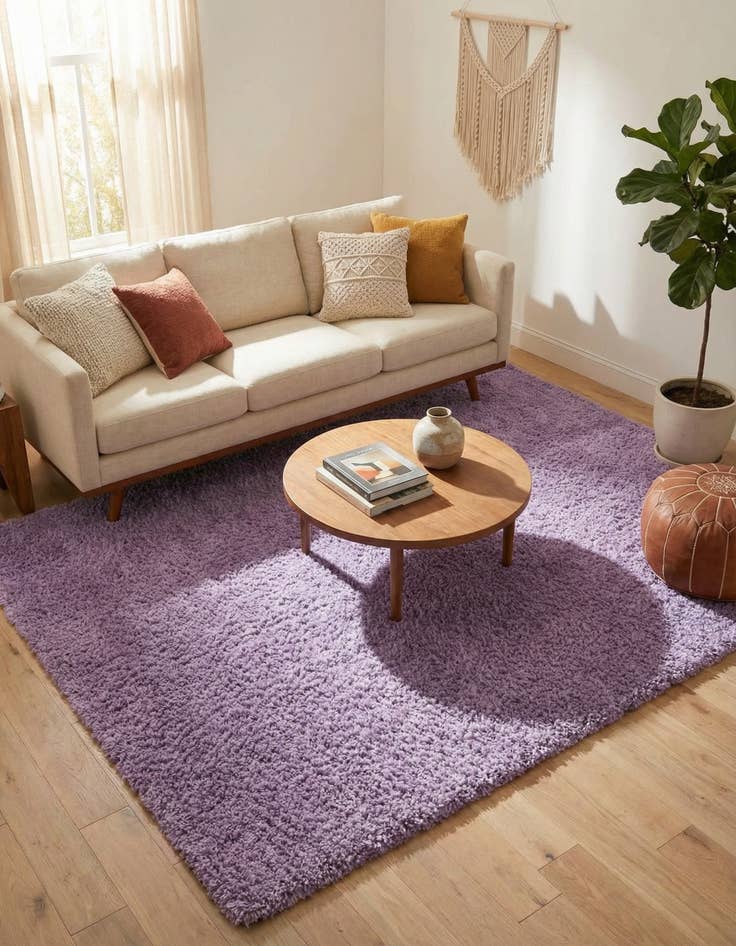 Detail image of 6' x 9' Solid Shag Rug