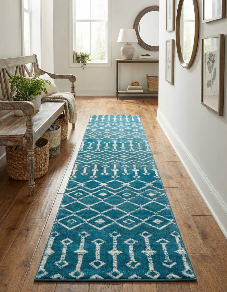 Detail image of 2' x 9' 10 Kasbah Trellis Runner Rug