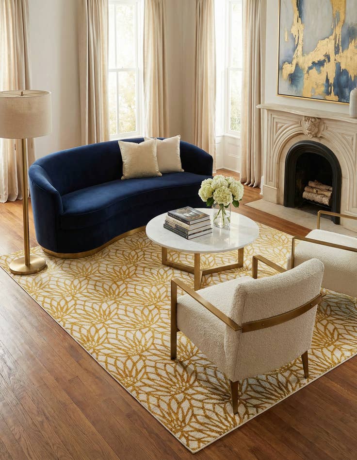 Detail image of 10' x 14'  Marilyn Monroe&trade; Glam Dahlia Rug