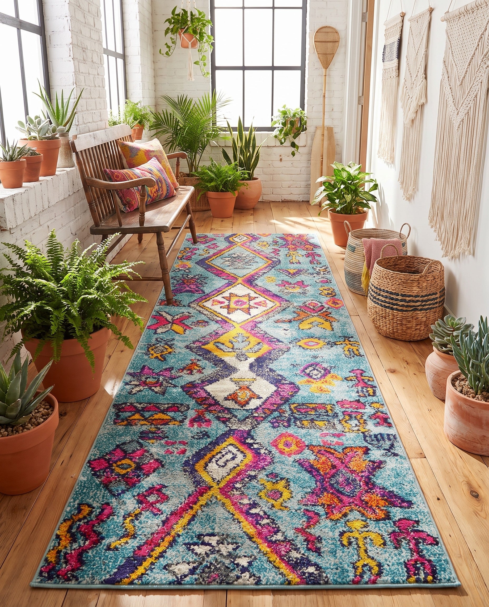 2' 2 x 6' 9 Washable Mesa Runner Rug