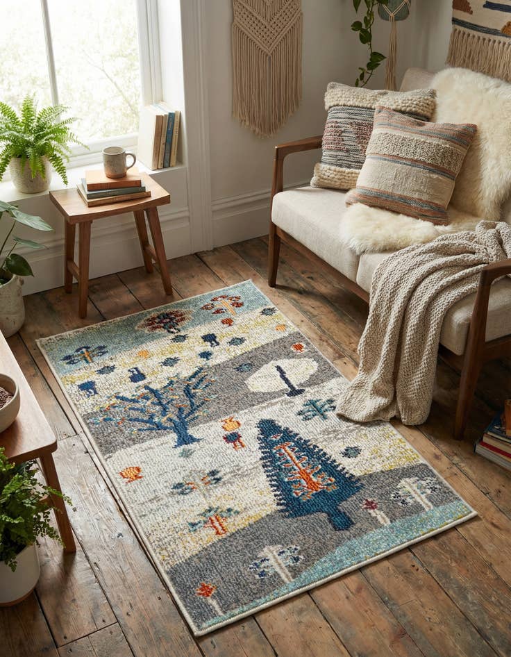 Detail image of 2' 2 x 3' Washable Vivid Rug