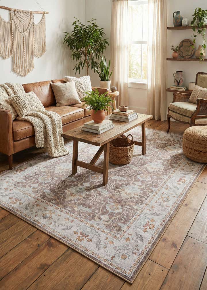 5' 1 x 8' Washable Timeless Rug