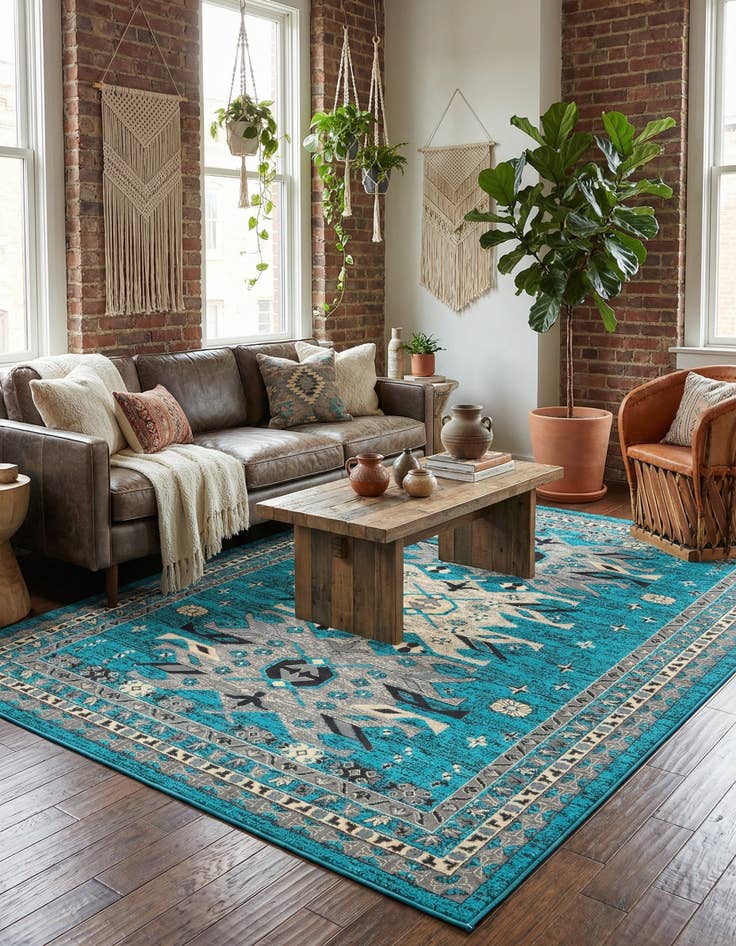 Detail image of 9' x 12' Heris Rug