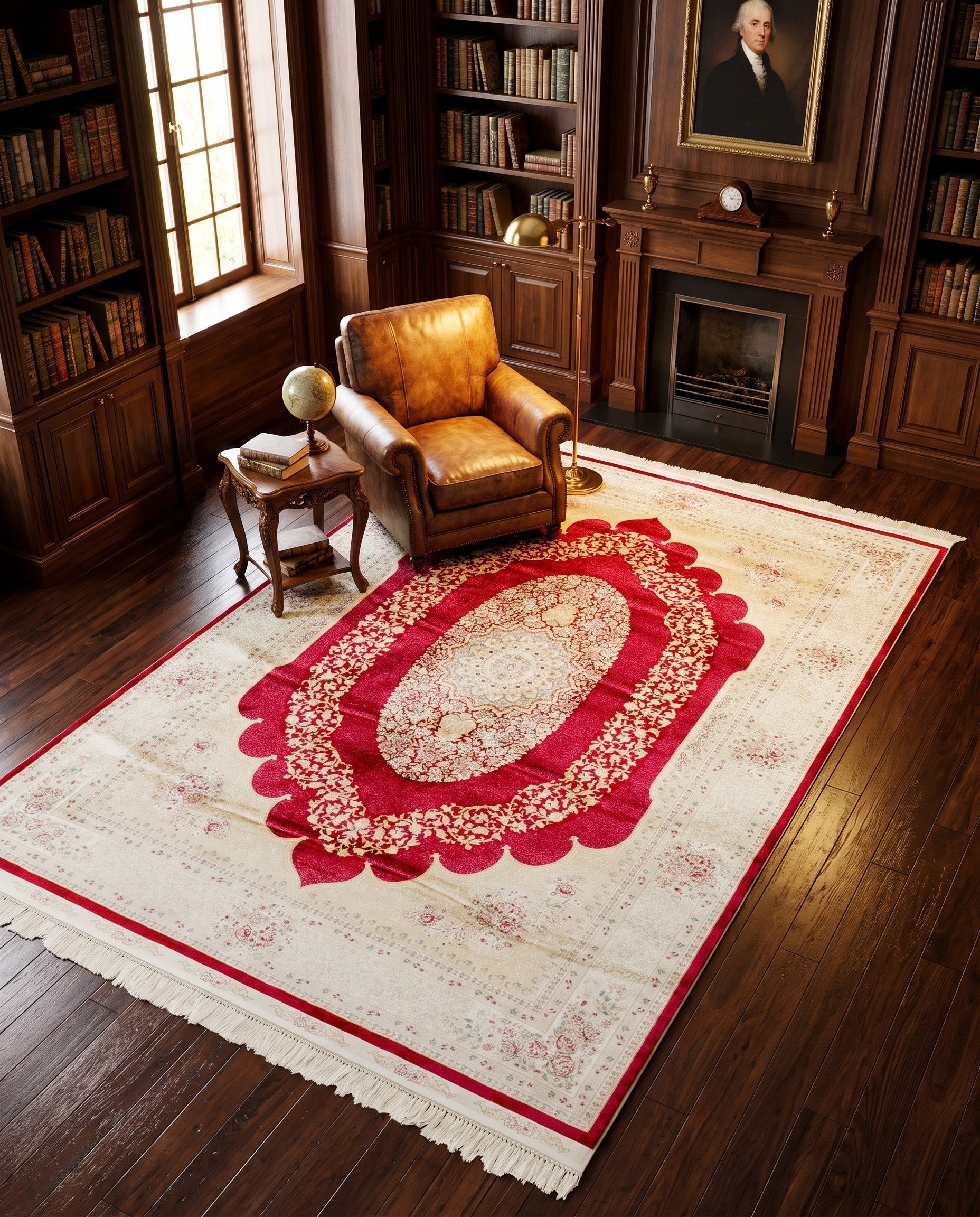 5' x 7' 3 Qom Bamboo Silk Rug