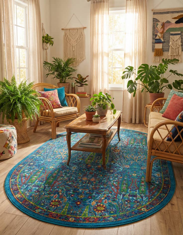 Detail image of  5' 3 x 8' Calypso Oval Rug