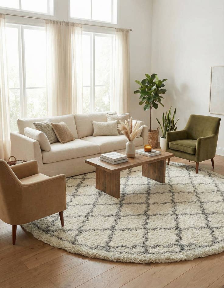 Detail image of  8' x 8' Infinity Shag Round Rug