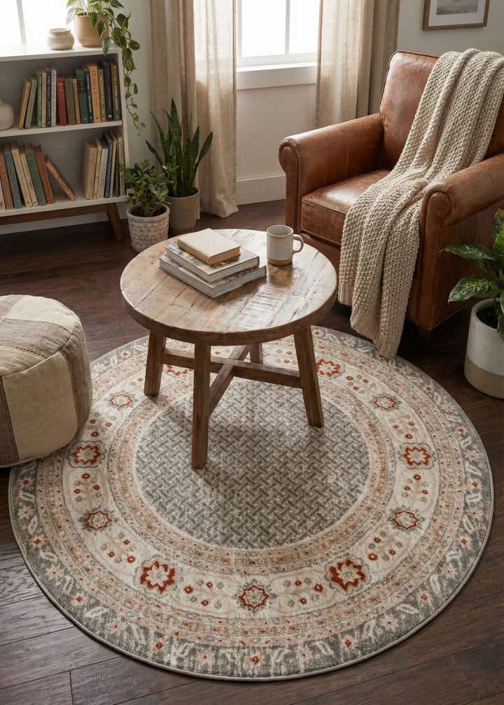 5' 3 x 5' 3 Charlotte Round Rug