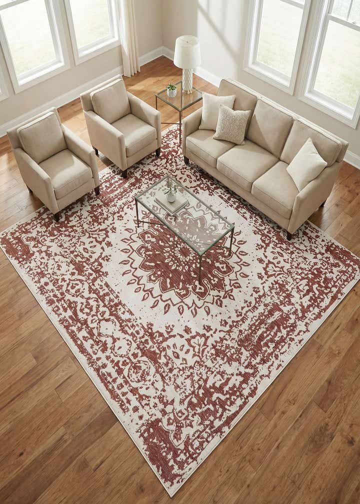 10' x 10' Easy-Clean Traditional Indoor / Outdoor Square Rug