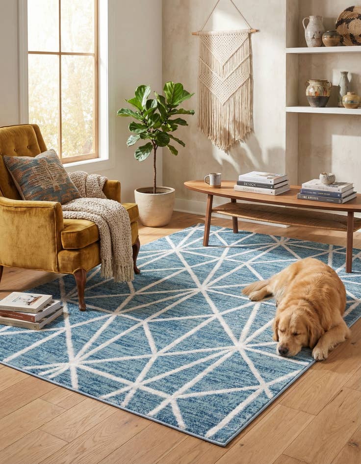 Detail image of 4' x 6' Lattice Trellis Rug