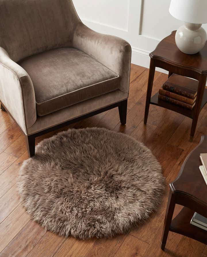 3' x 3' Sheepskin Round Rug