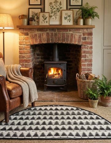 2' 2 x 3' 7 Hand Woven Chindi Jute Hearth Rug