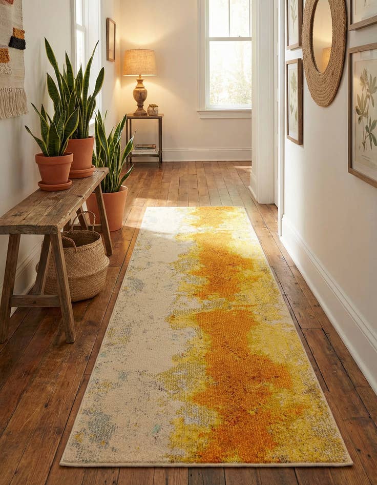 Detail image of 2' 2 x 6' 9 Washable Hyacinth Runner Rug